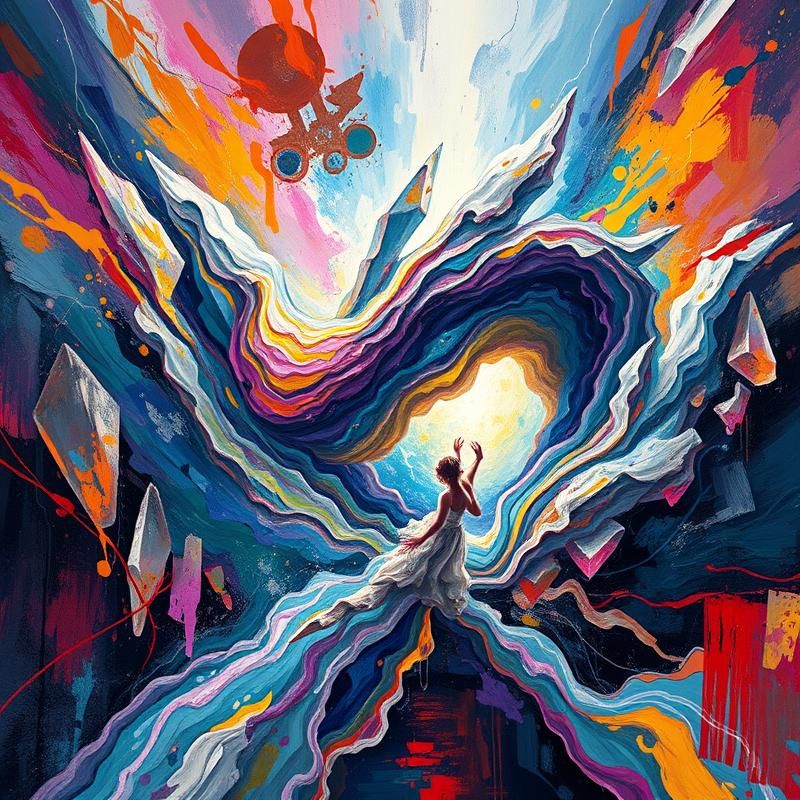 abstract style AI art