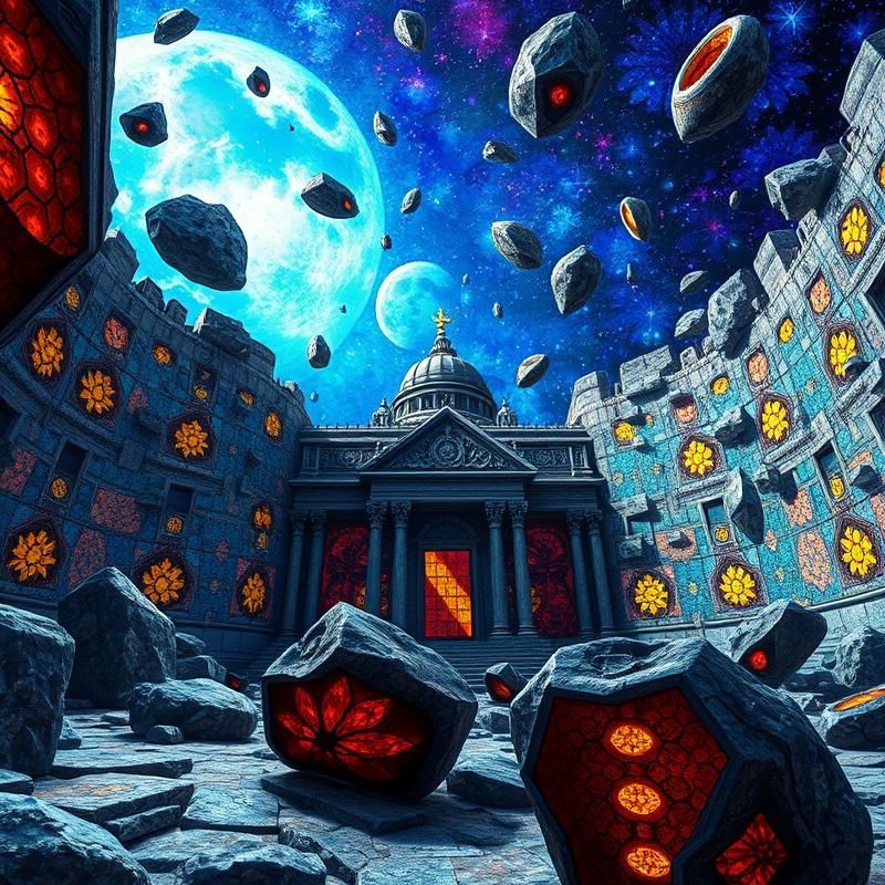 stained glass style AI art