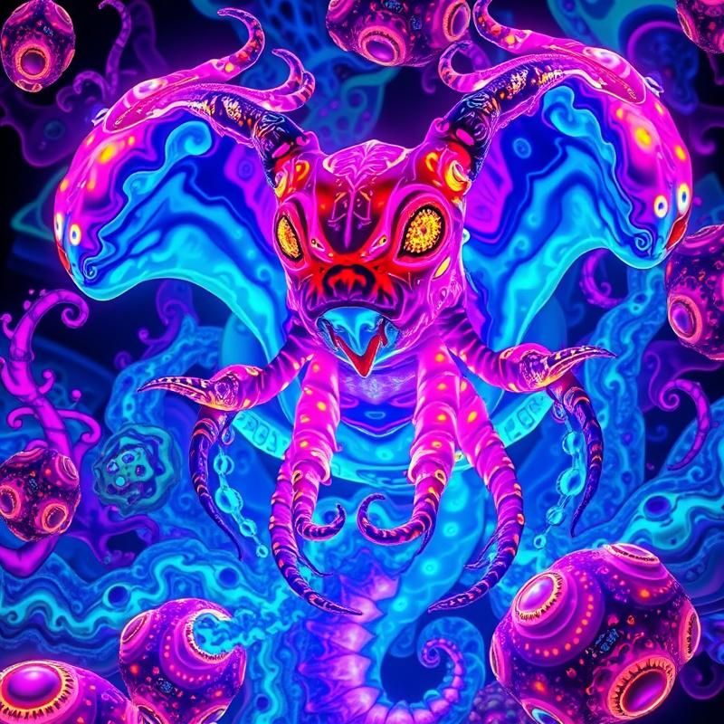 psychedelic style AI art