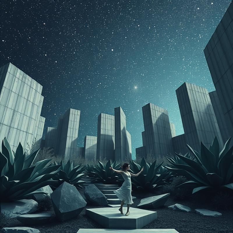 brutalist style AI art