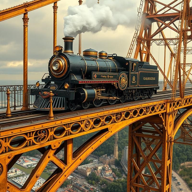 steampunk style AI art
