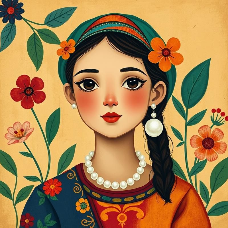 folk art style AI art