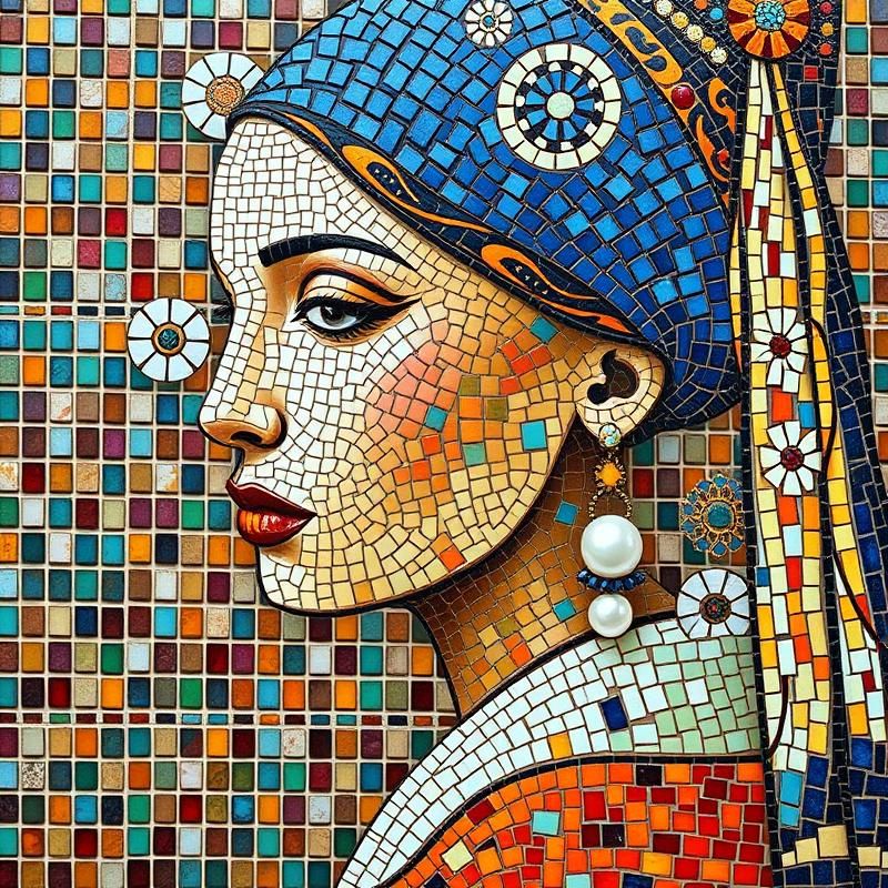 mosaic style AI art