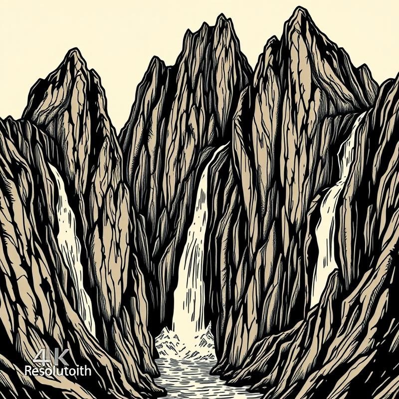 woodcut style AI art