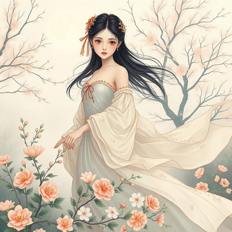chinese painting style AI art