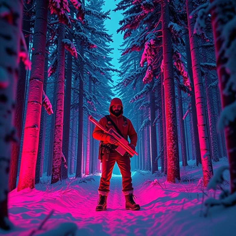synthwave style AI art