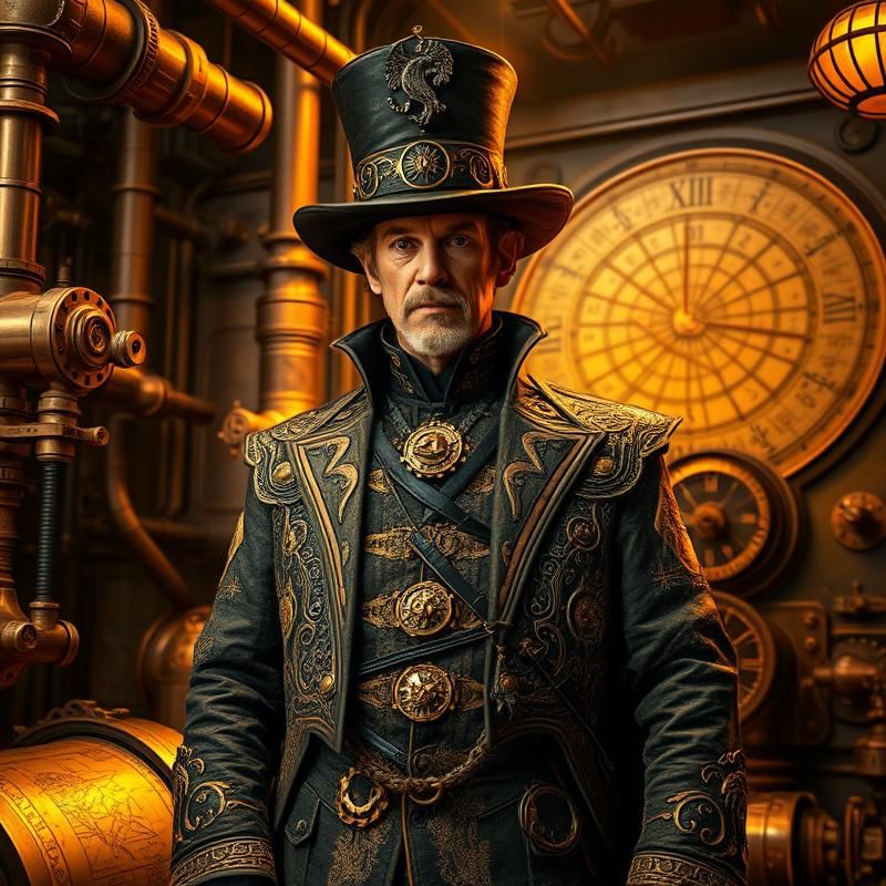 steampunk style AI art