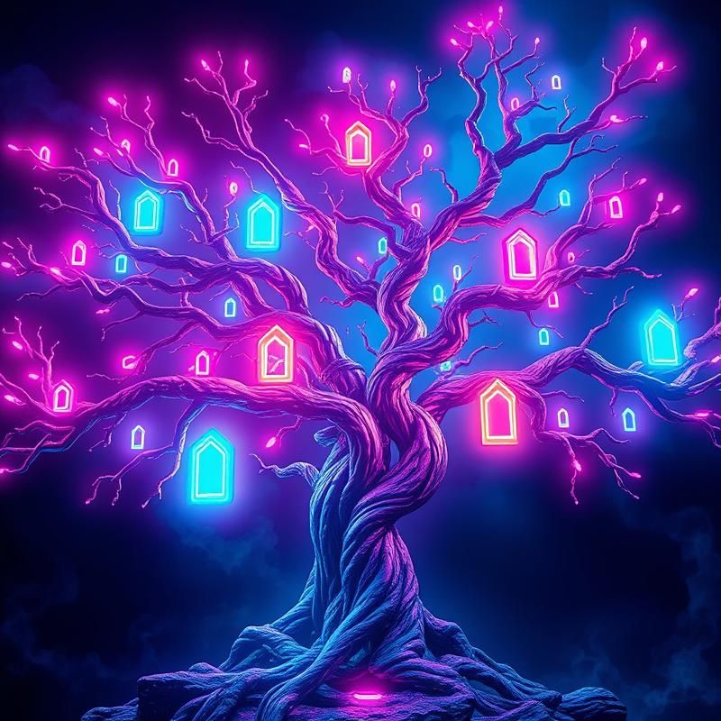 neon art style AI art