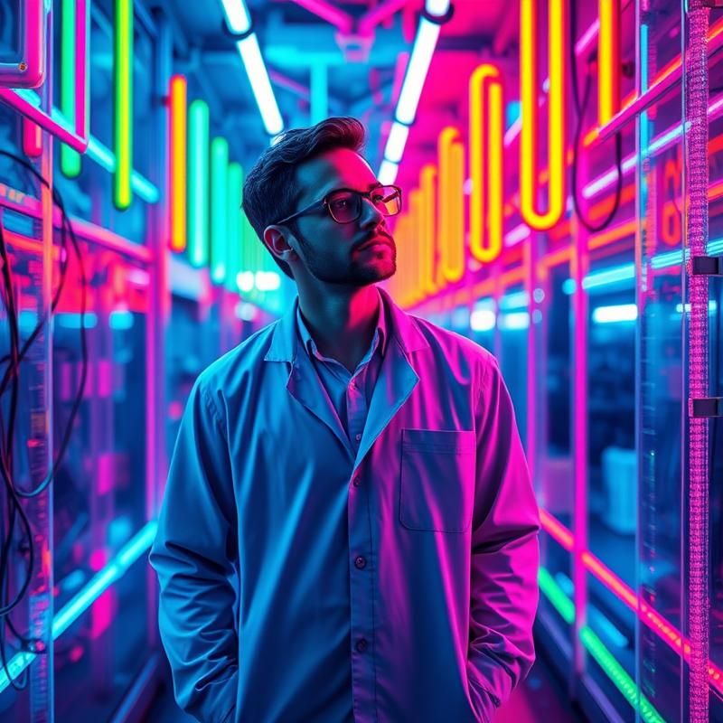 neon art style AI art