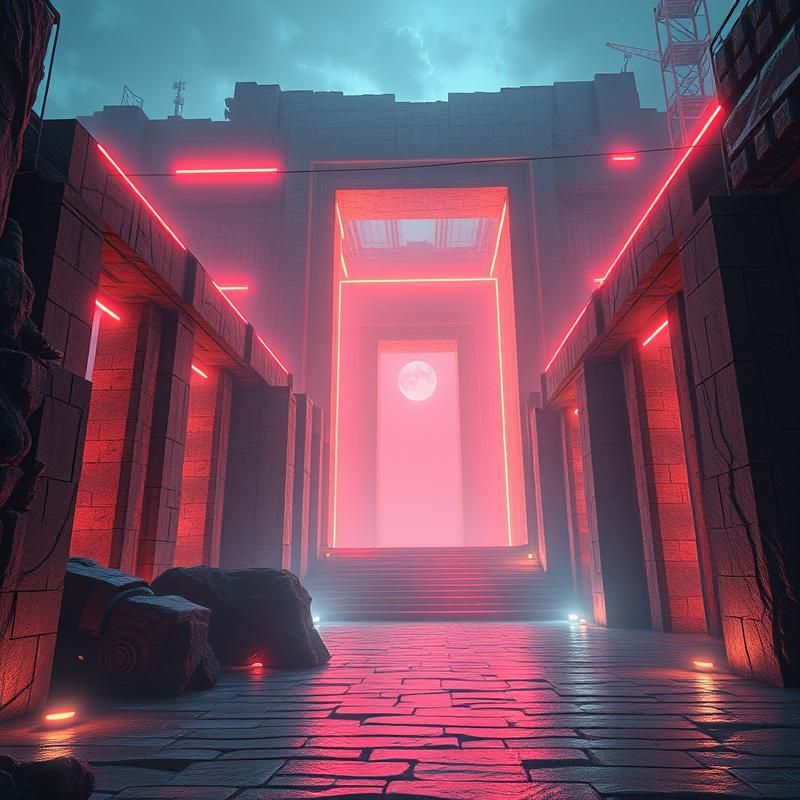 synthwave style AI art