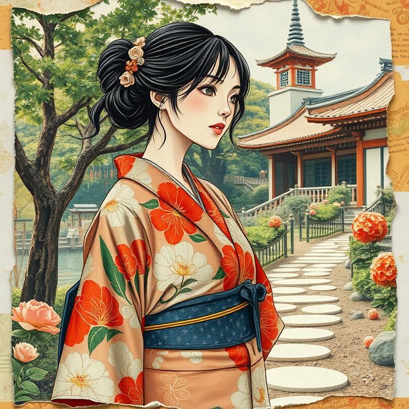 collage style AI art