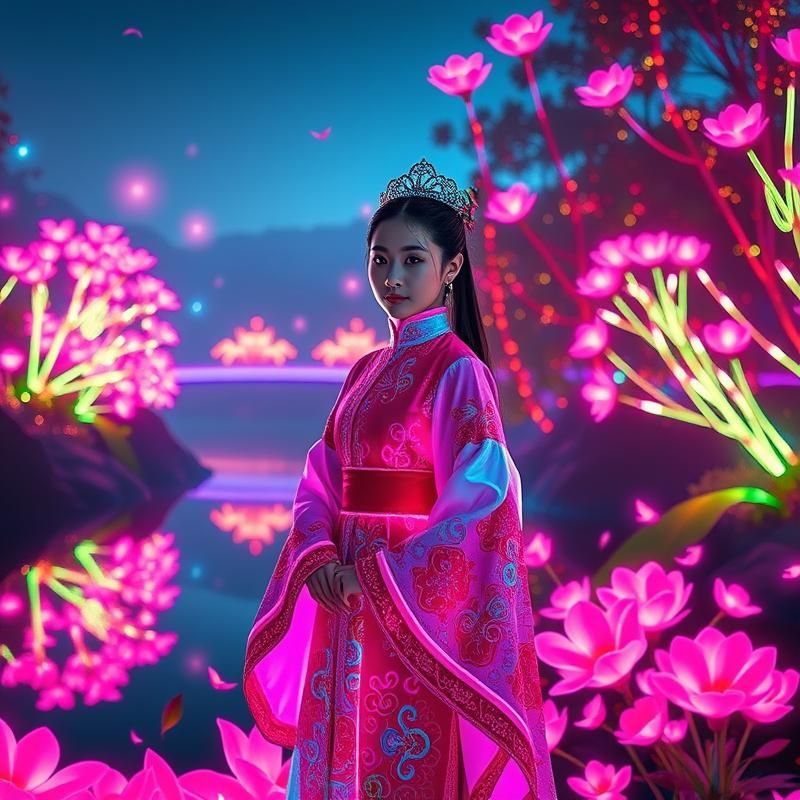 neon art style AI art