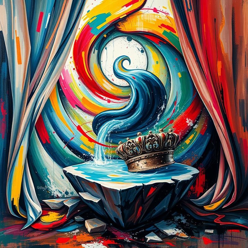 abstract expressionism style AI art