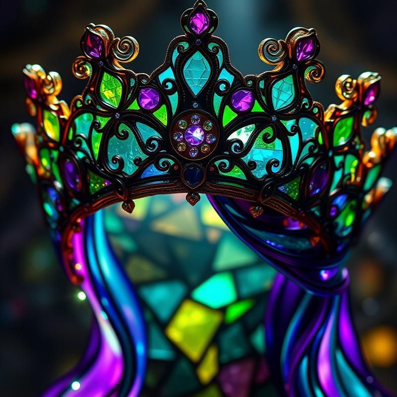 stained glass style AI art