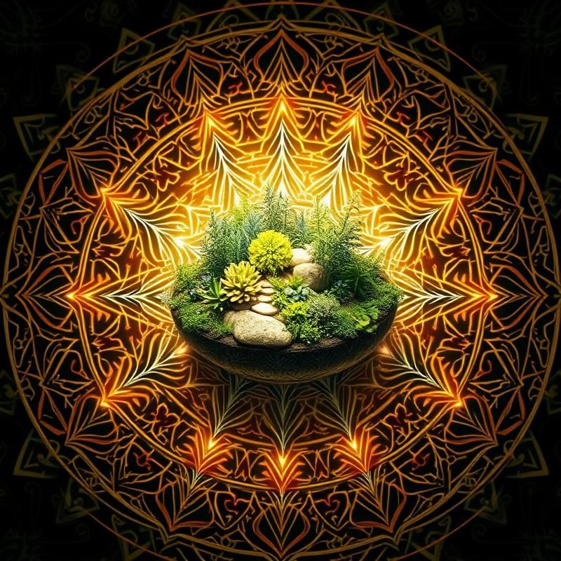 sacred geometry style AI art