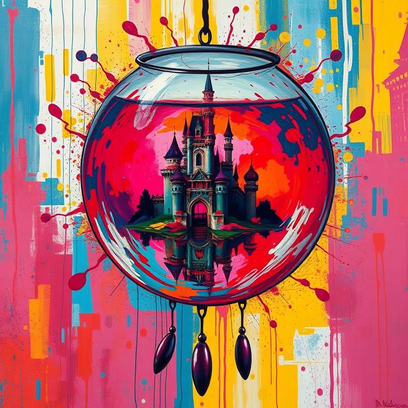 abstract expressionism style AI art
