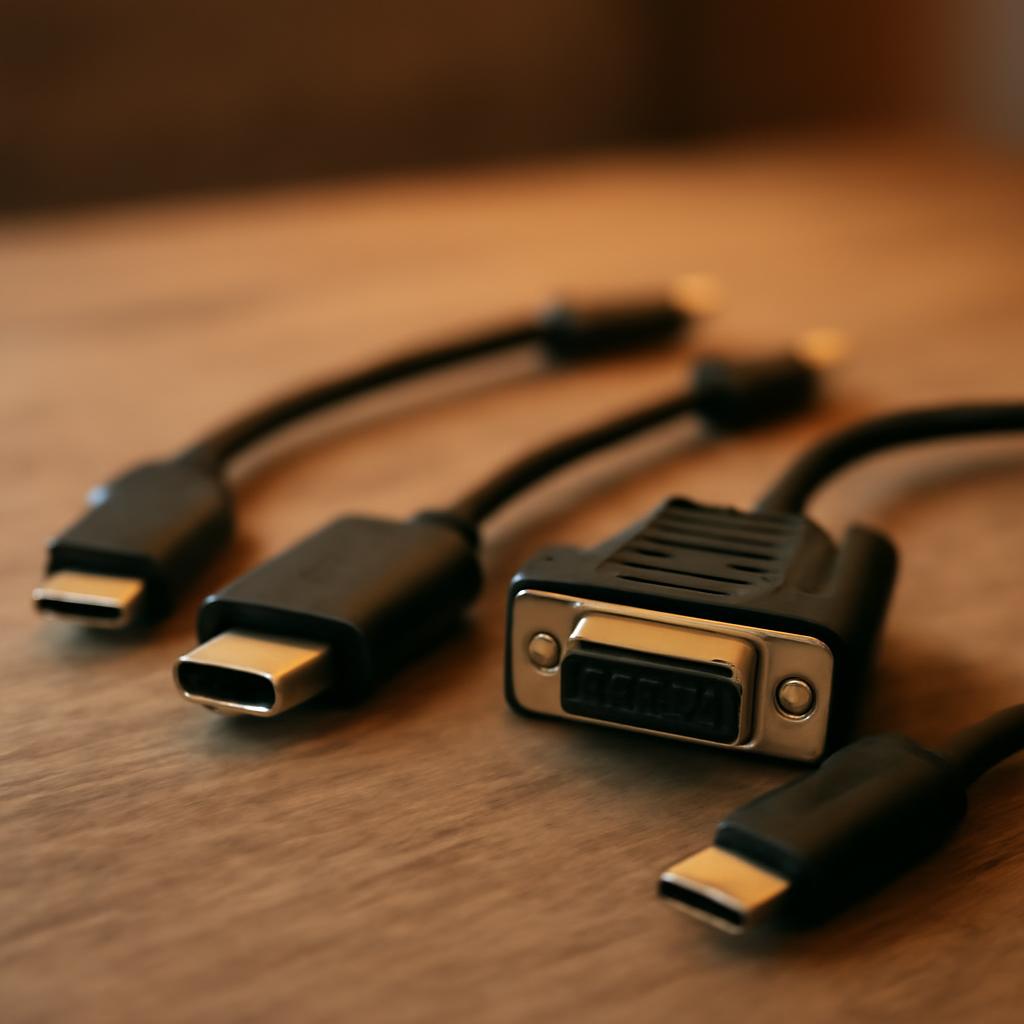 Различные типы интерфейсных адаптеров на столе