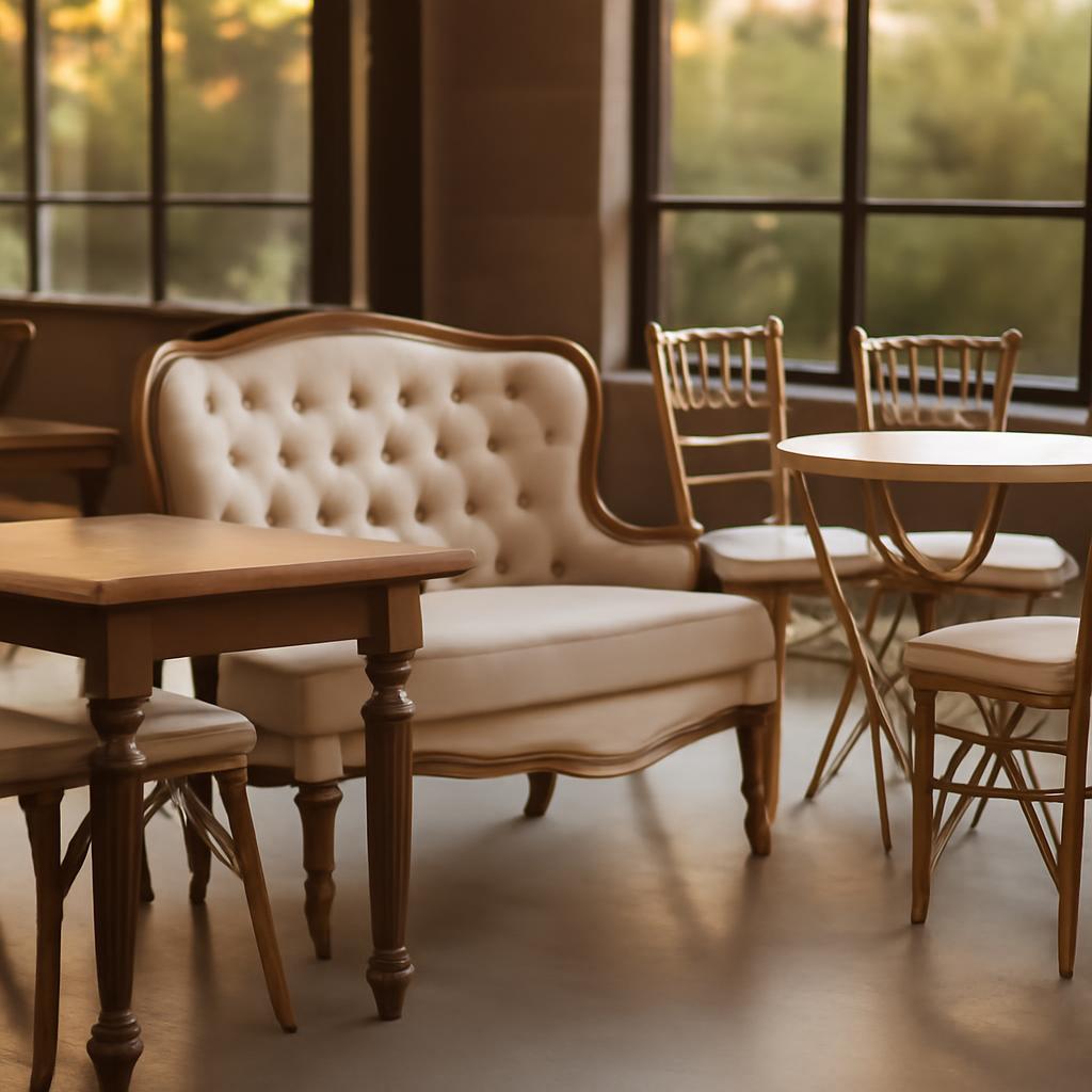 Различные виды мебели на прокат для свадебных мероприятий