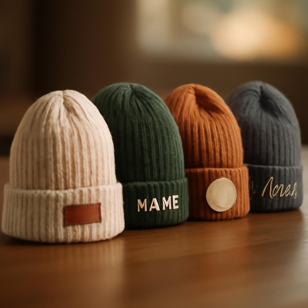 Современные дизайны зимних шапок с элементами персонализации