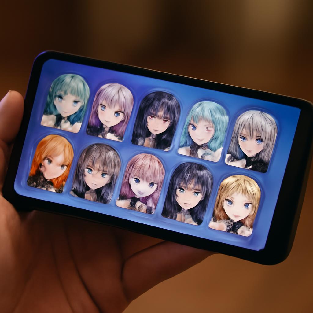 Скриншот гача модов на Android с редкими персонажами