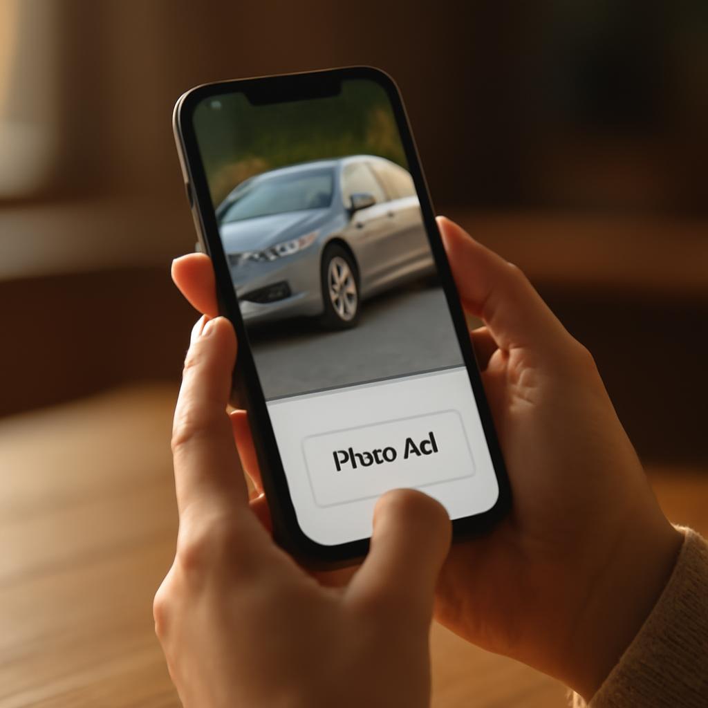 Размещение объявления об авто на онлайн-платформе