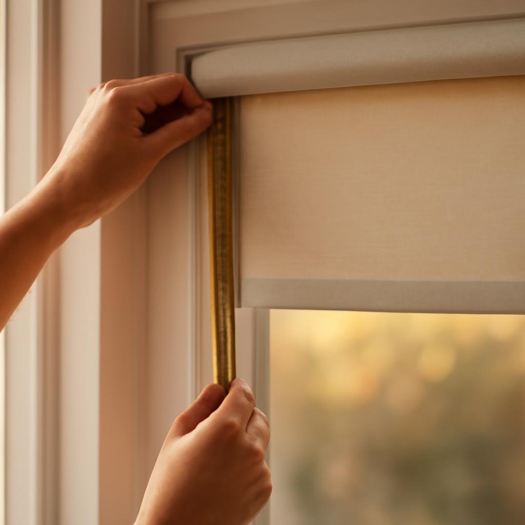 Пример расчета размеров рулонных штор для стандартного окна