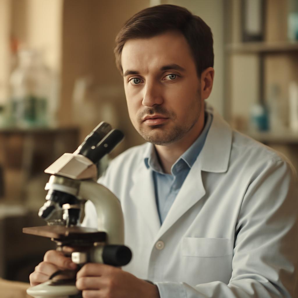 Дмитрий Ковалёв — профессиональное фото инженера в лабораторной обстановке