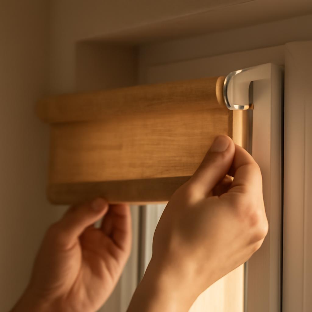 Схема установки рулонных штор на пластиковое окно