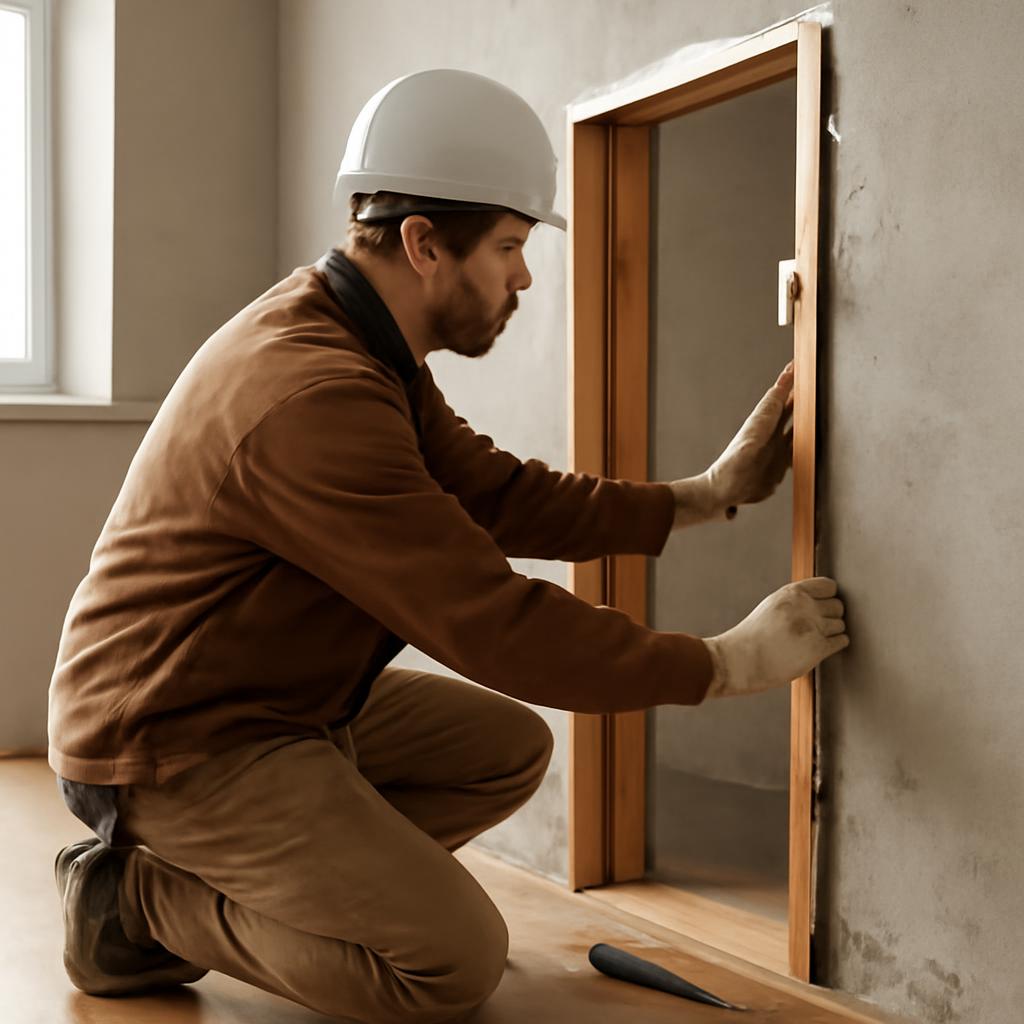 Монтаж дверной коробки в проем