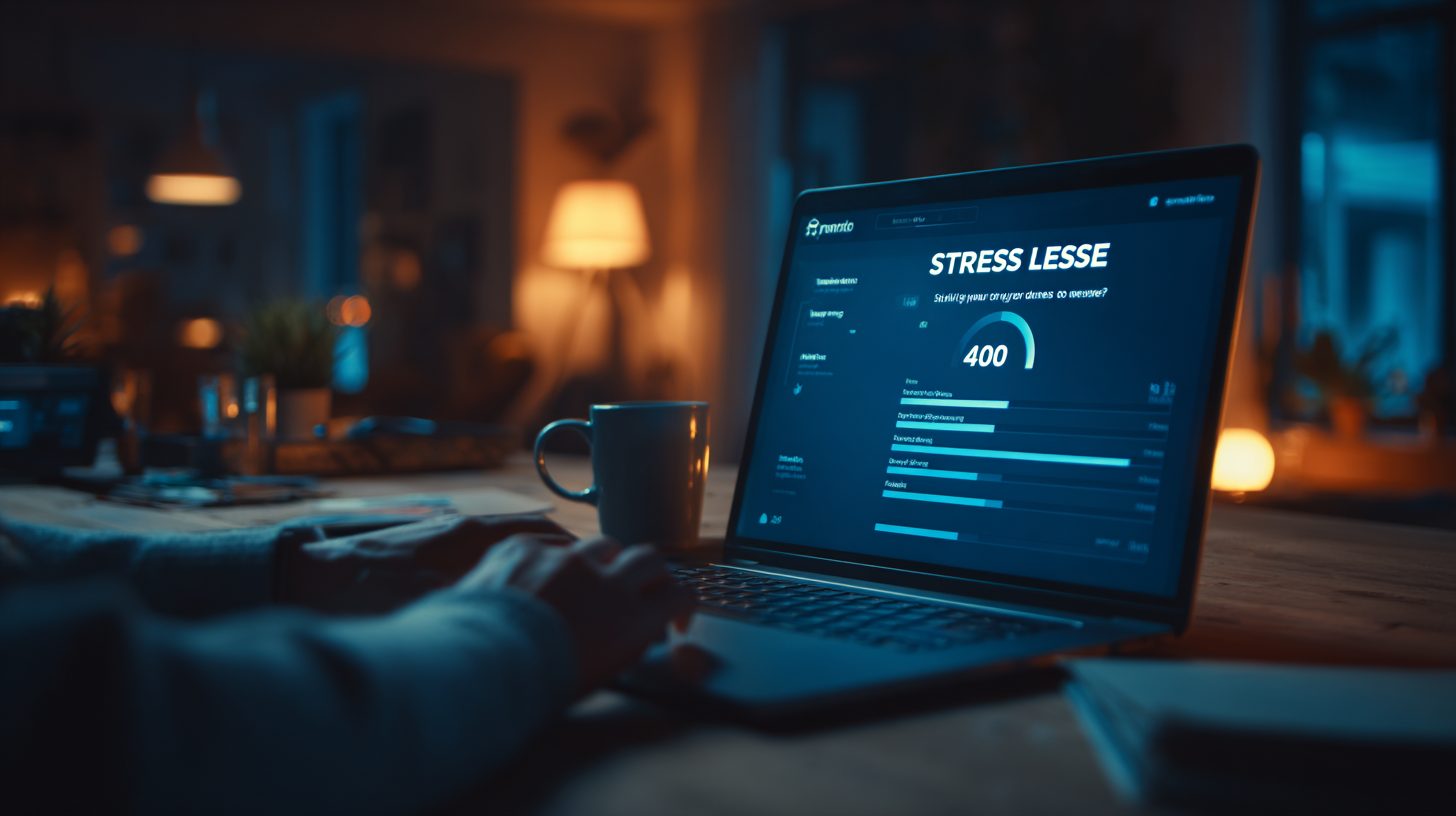 Онлайн тест на уровень стресса с вопросами на экране