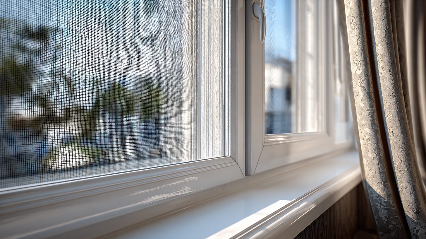 Рамная москитная сетка на пластиковом окне