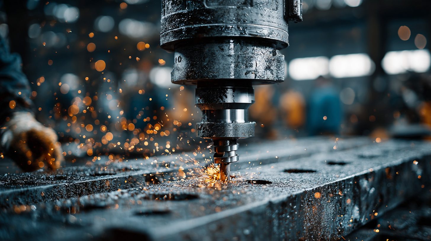 Магнитный сверлильный станок в работе на металлической конструкции