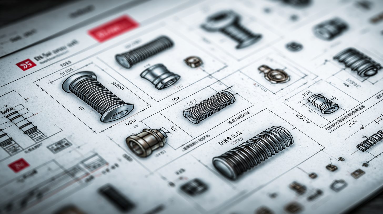 Иллюстрация стандартов DIN и ISO для винтов в каталоге