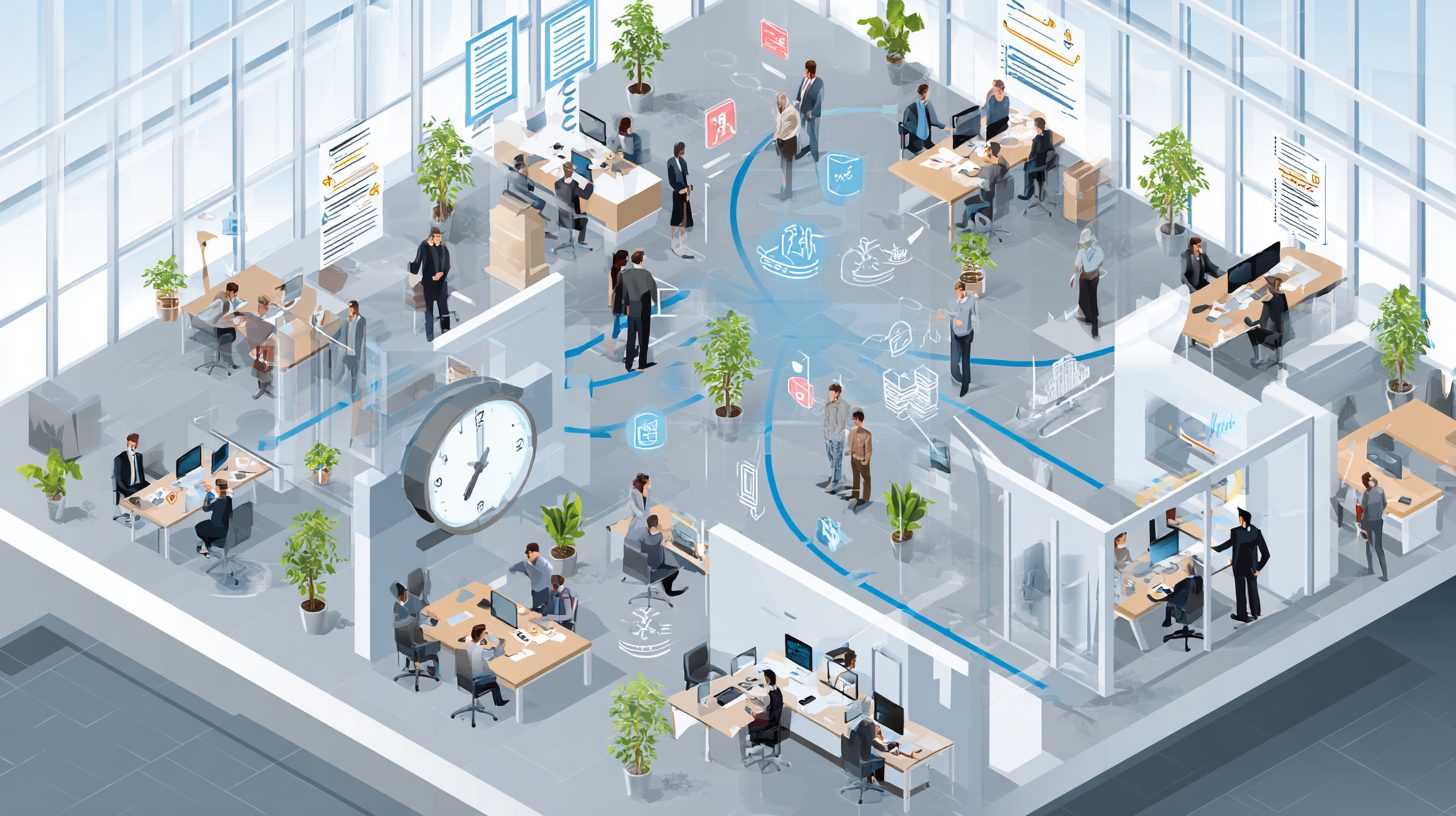 Схема аутсорсинга персонала в офисе