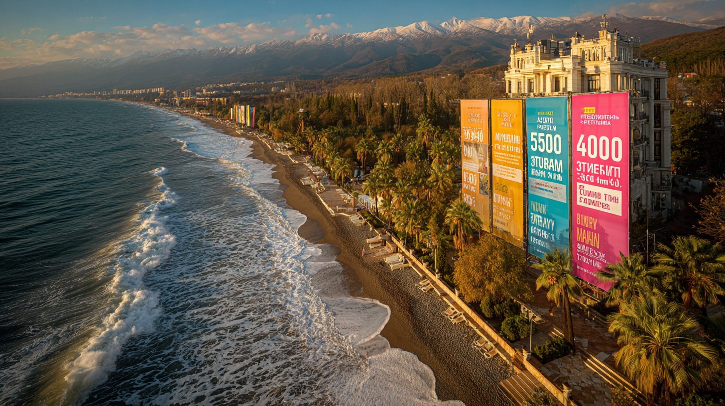 Примеры цен на аренду студий в Сочи