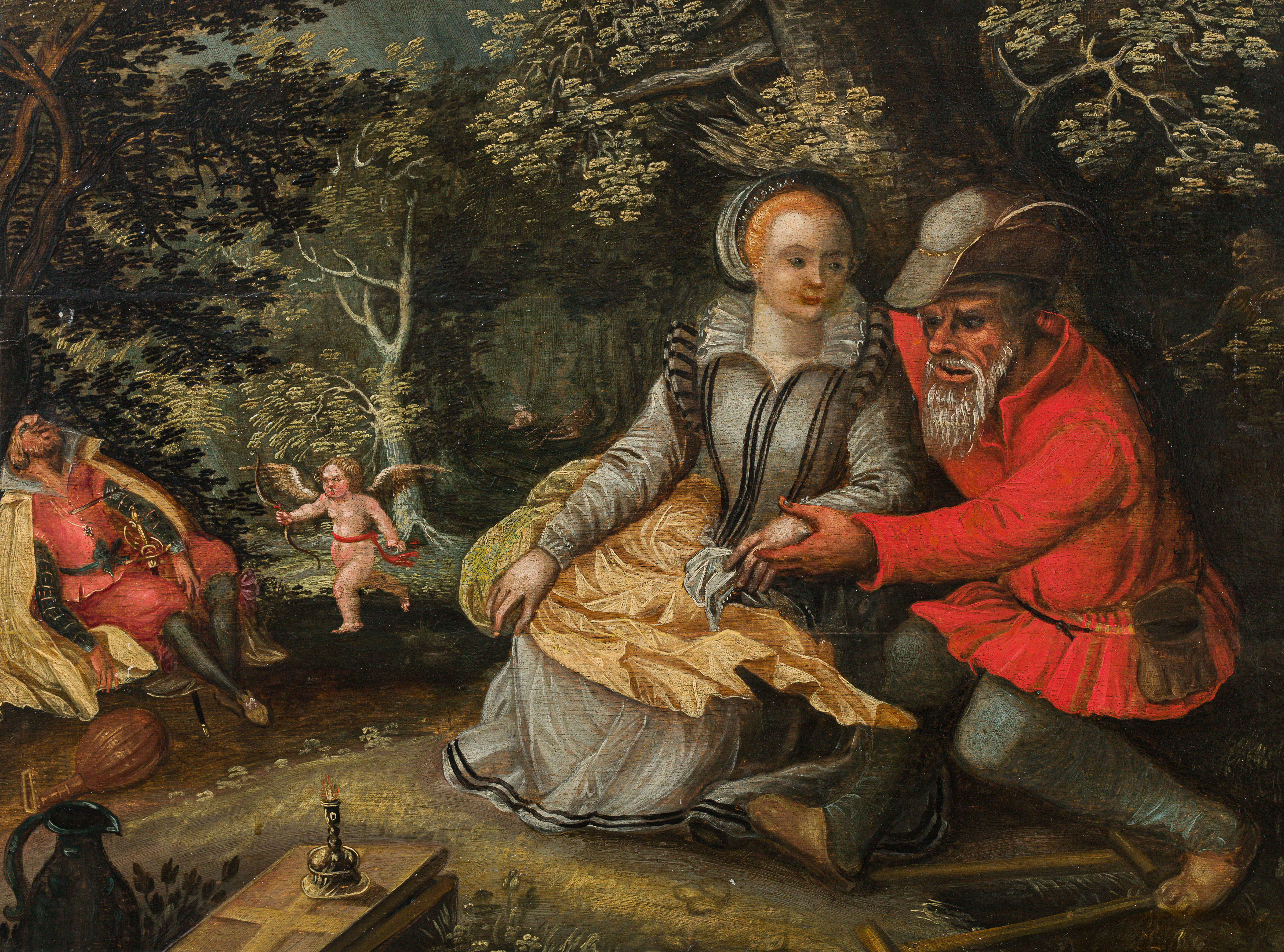 29 David Vinckboons (Mecheln 1576 - 1629 Amsterdam) Alter Mann und junge Frau als Liebespaar (Allegorie auf die Liebe).jpg