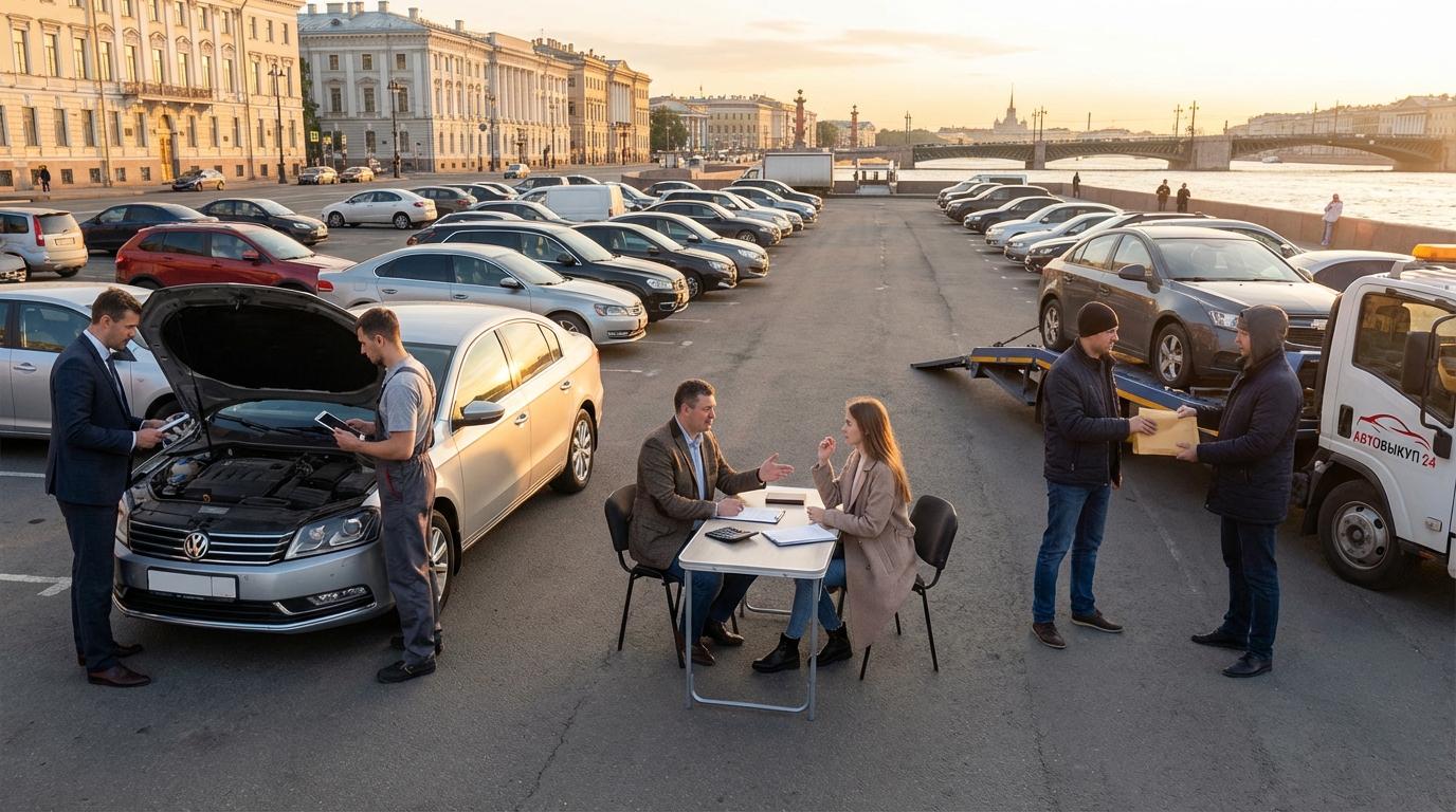 Этапы срочной скупки автомобиля в Санкт-Петербурге