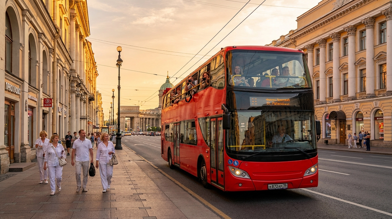 Автобусная экскурсия по улицам Санкт-Петербурга с видом на Невский проспект