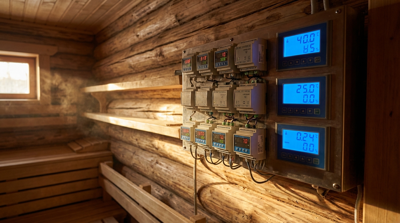 Датчики и преобразователи в электронной системе бани