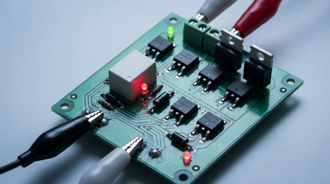 Схема твердотельного реле в действии