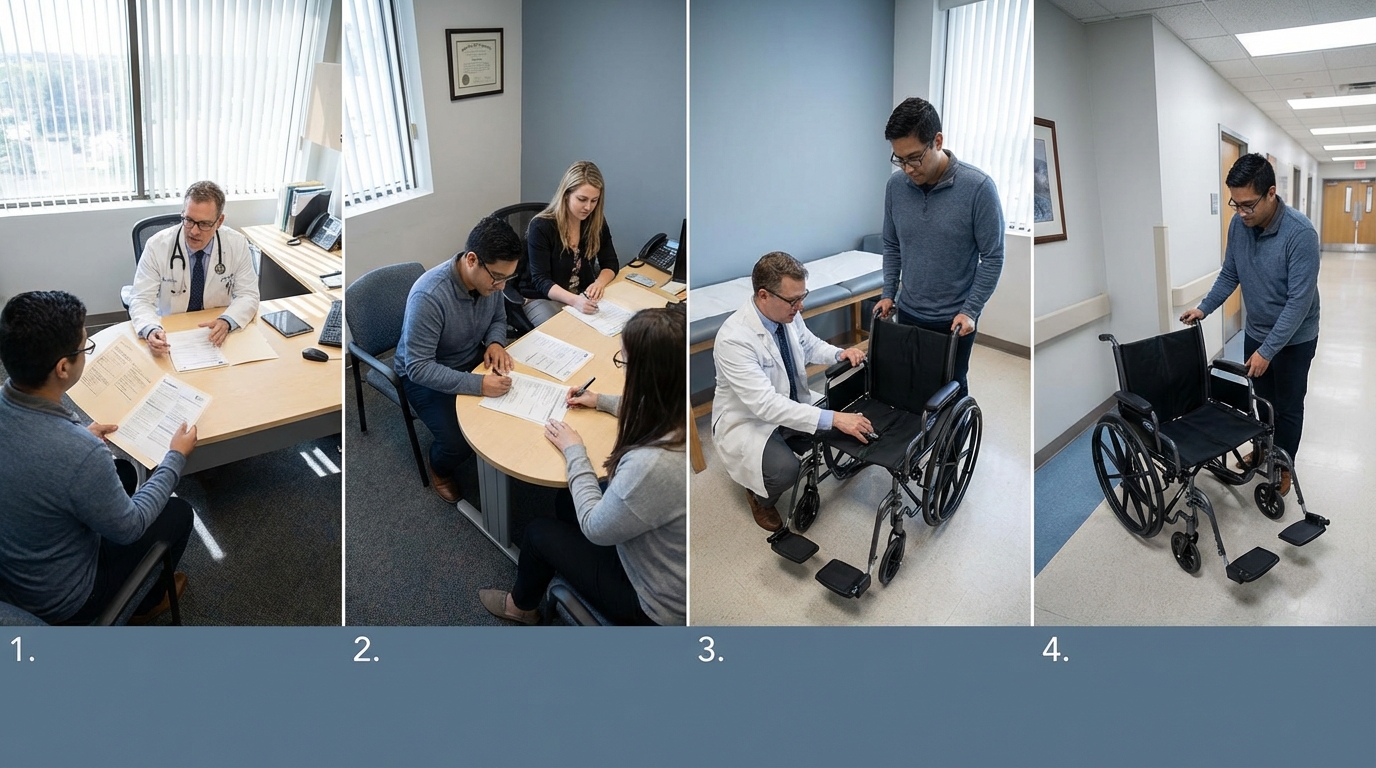 Пошаговая схема получения инвалидной коляски