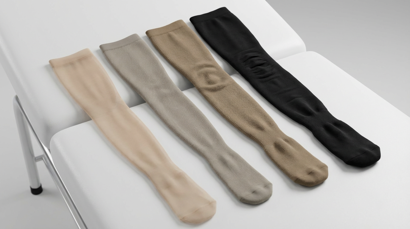 Иллюстрация классов компрессии компрессионного трикотажа