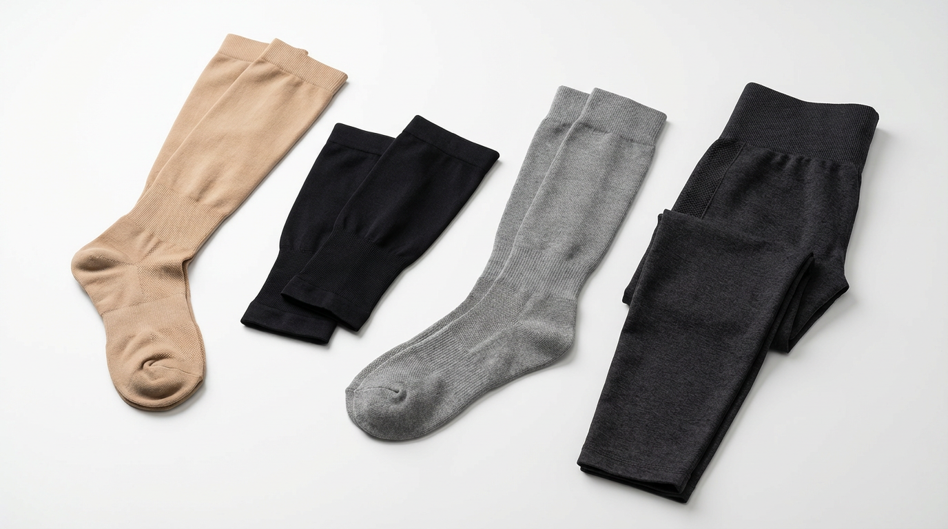 Различные дизайны компрессионного трикотажа из разных материалов