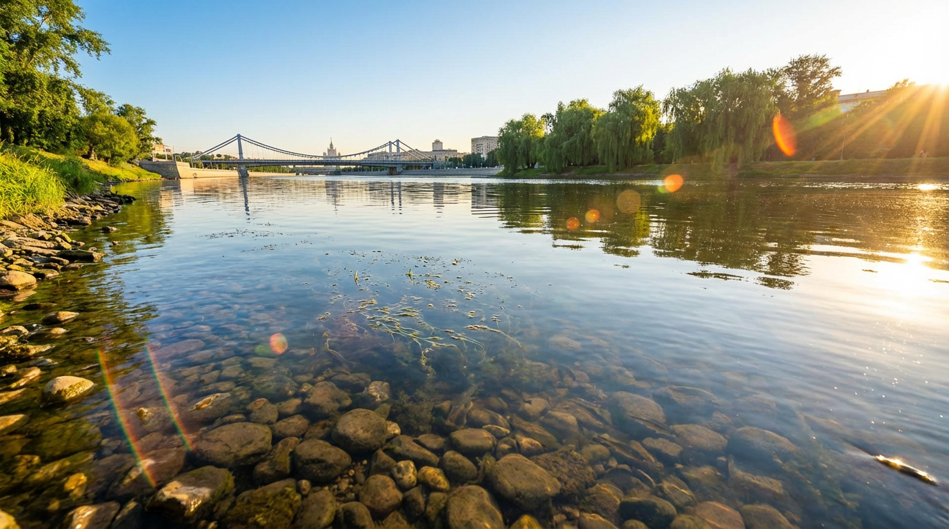 Сезонные изменения воды в Москве-реке: летняя прозрачность