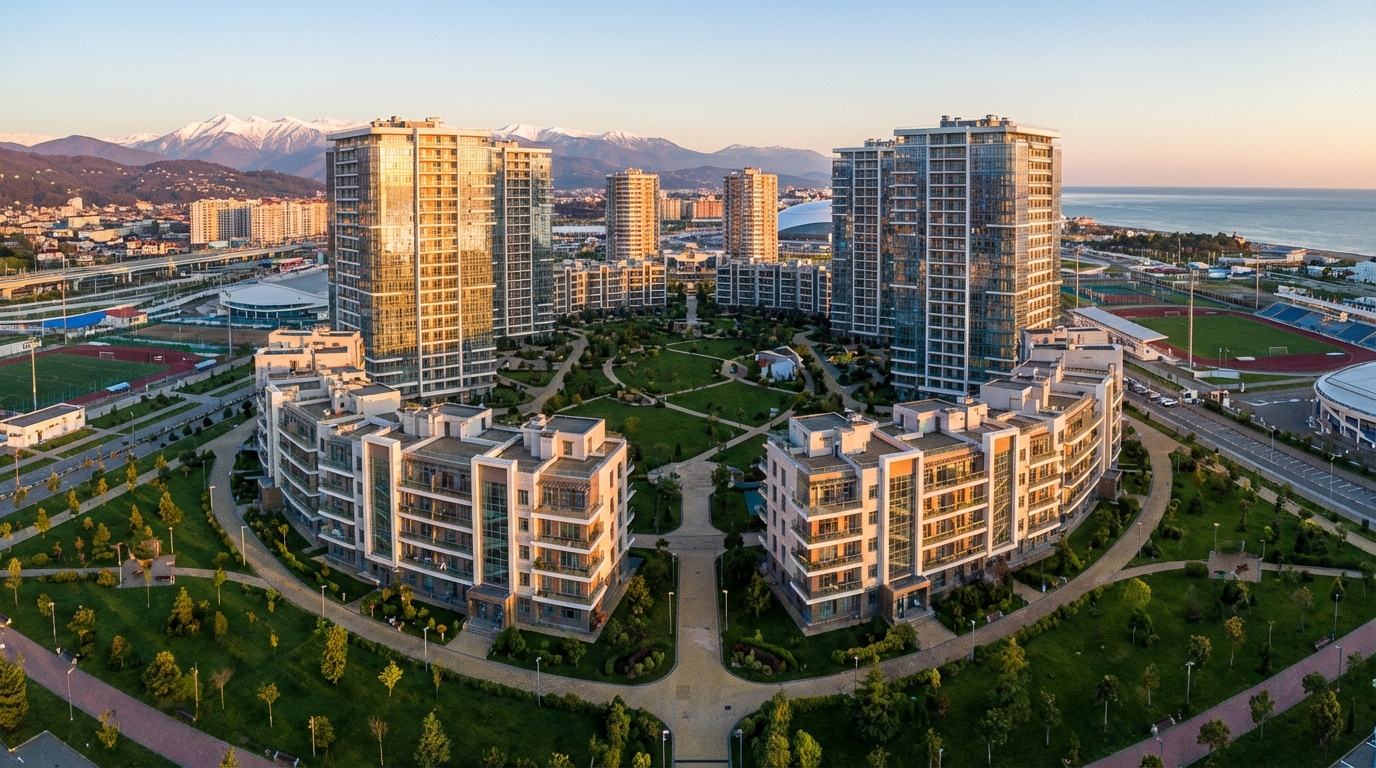 Различные варианты жилья в Олимпийской деревне Сочи