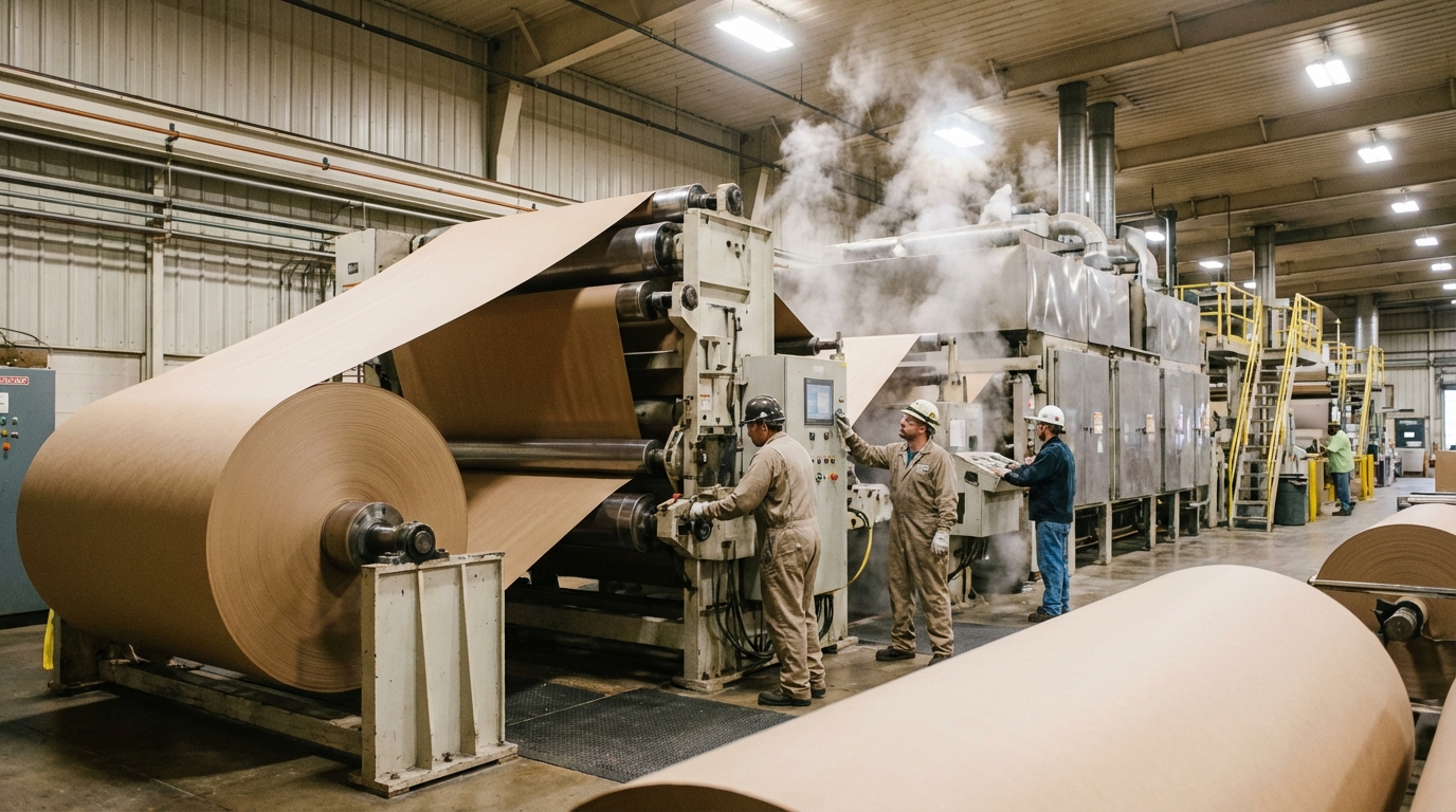 Внедрение крафт-бумаги на производственной линии