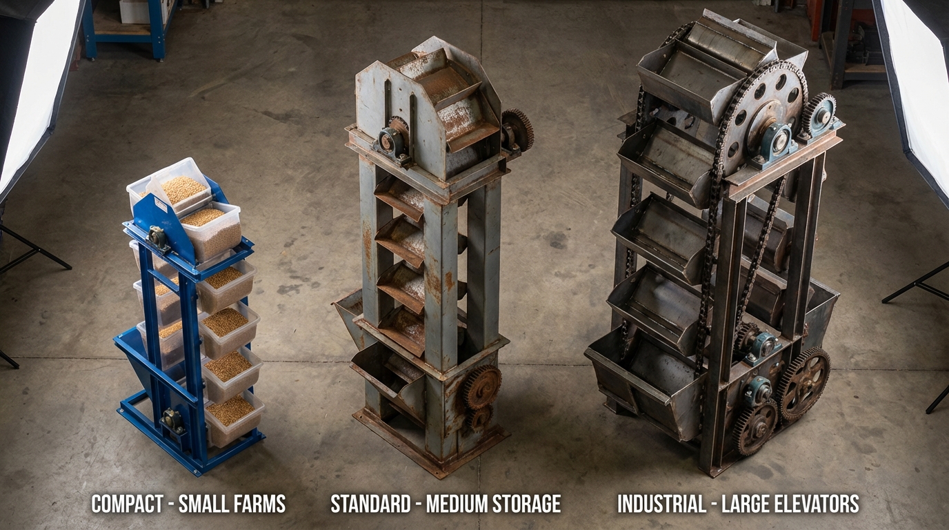 Сравнение моделей ковшовых зерновых норий