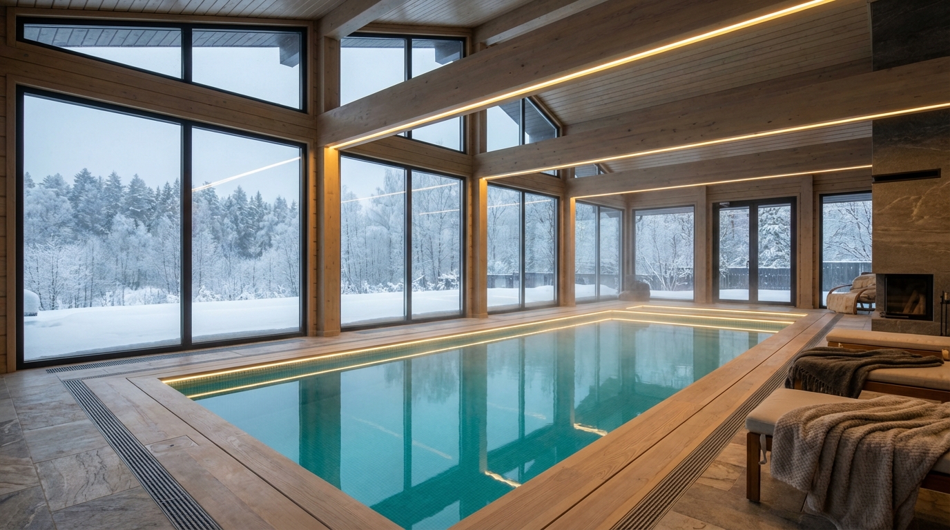 Проект бассейна с учетом российского климата