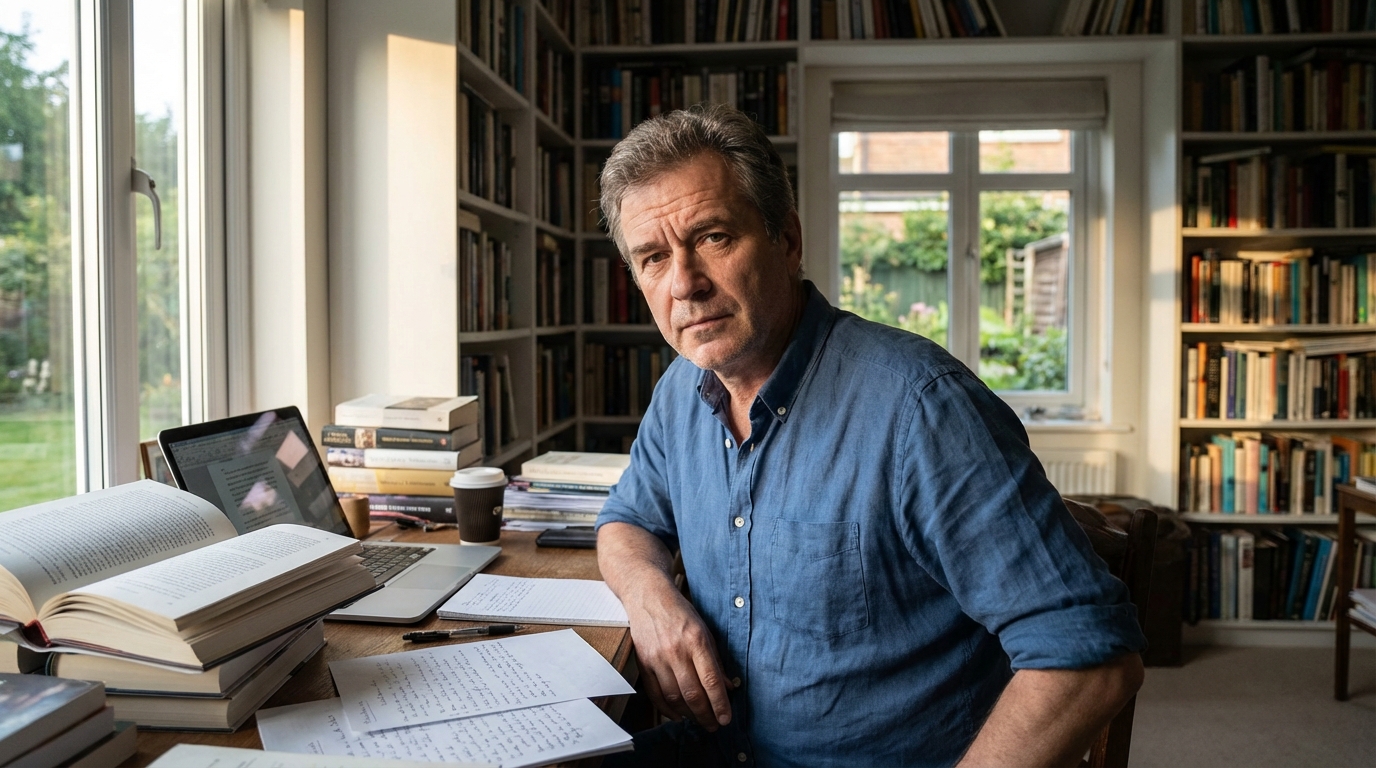 Евгений Мартынов — портрет автора статьи в рабочем кабинете