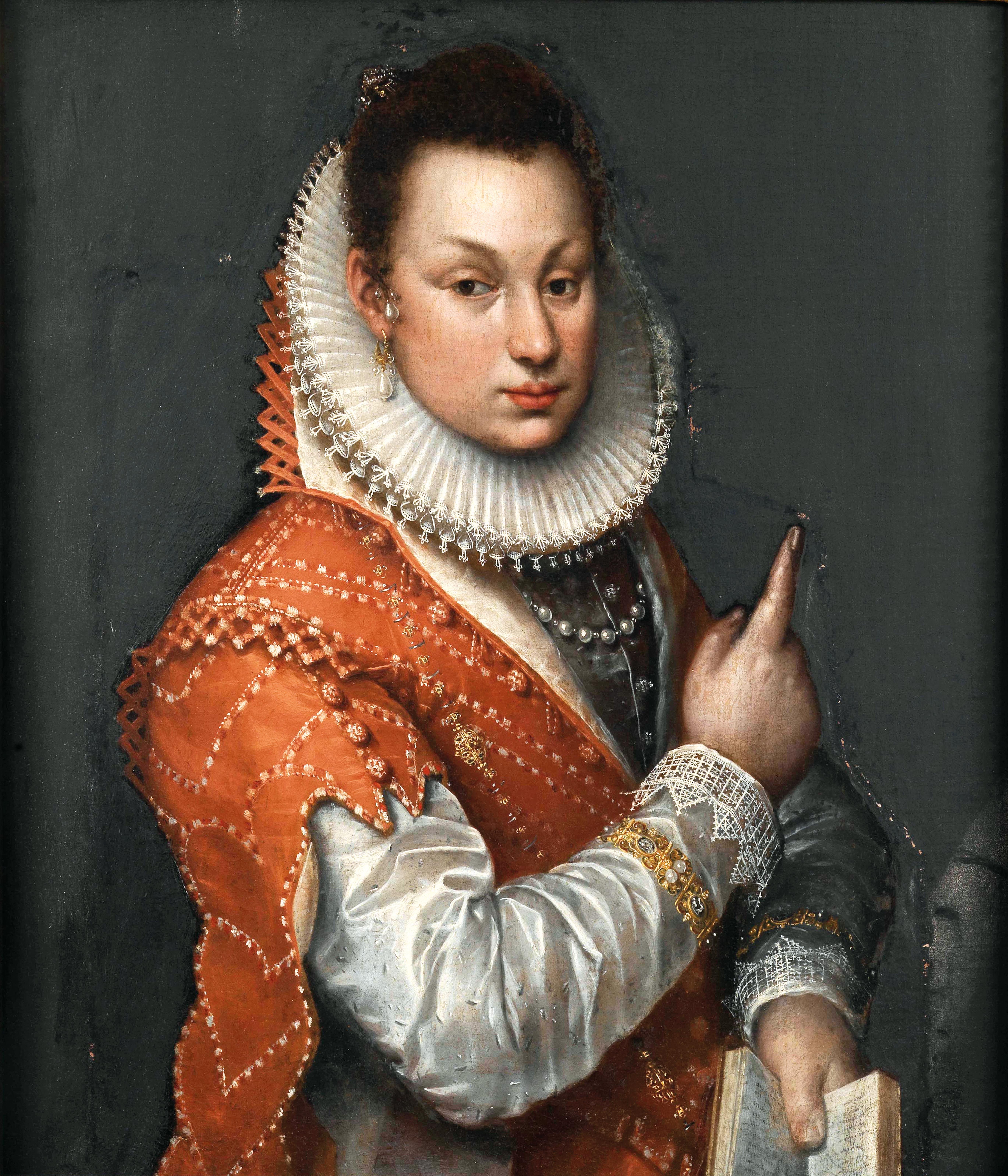 12 lavinia-fontana-Portrait of a Lady wearing a ruff, holding a book in her left hand,.jpg